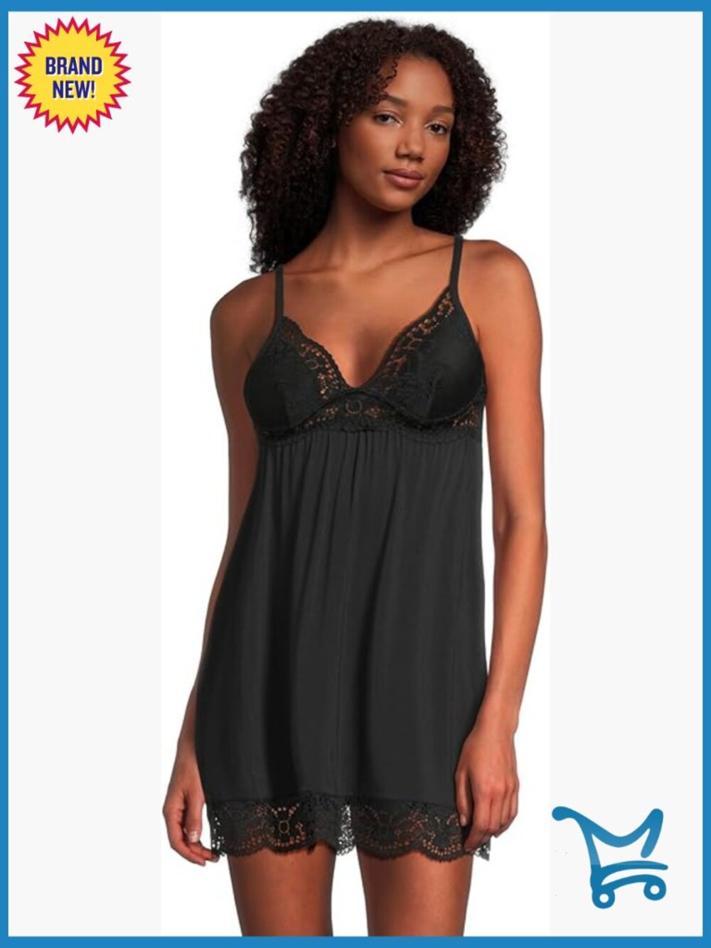 Buttery Soft TENCEL Modal Slip Dress Kimono Sleeve Lace Trim